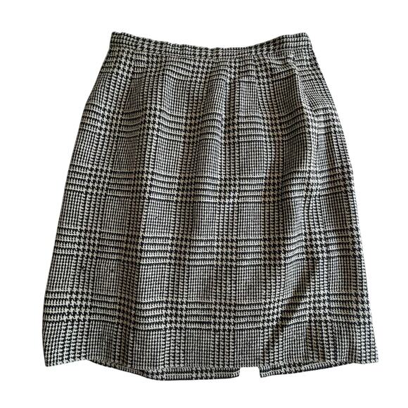 Quiet luxury houndstooth silk skirt Doncaster lined classic Size 6 - Picture 1 of 8